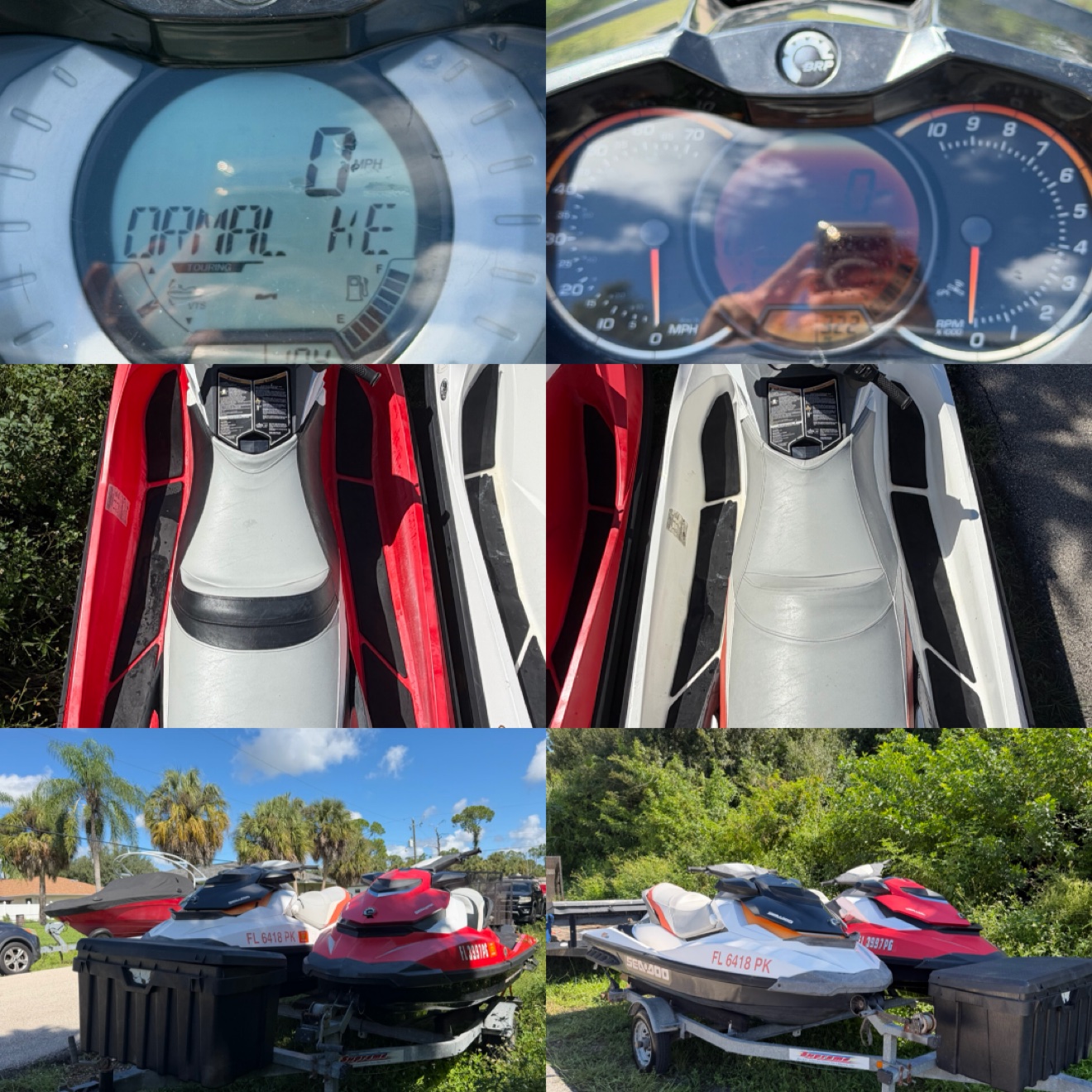Red and white Sea-Doo GTI 130 SE personal watercraft